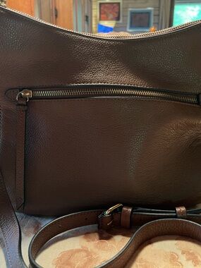 Banana Republic Brown Pebbled Leather Crossbody Bag